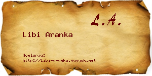Libi Aranka névjegykártya